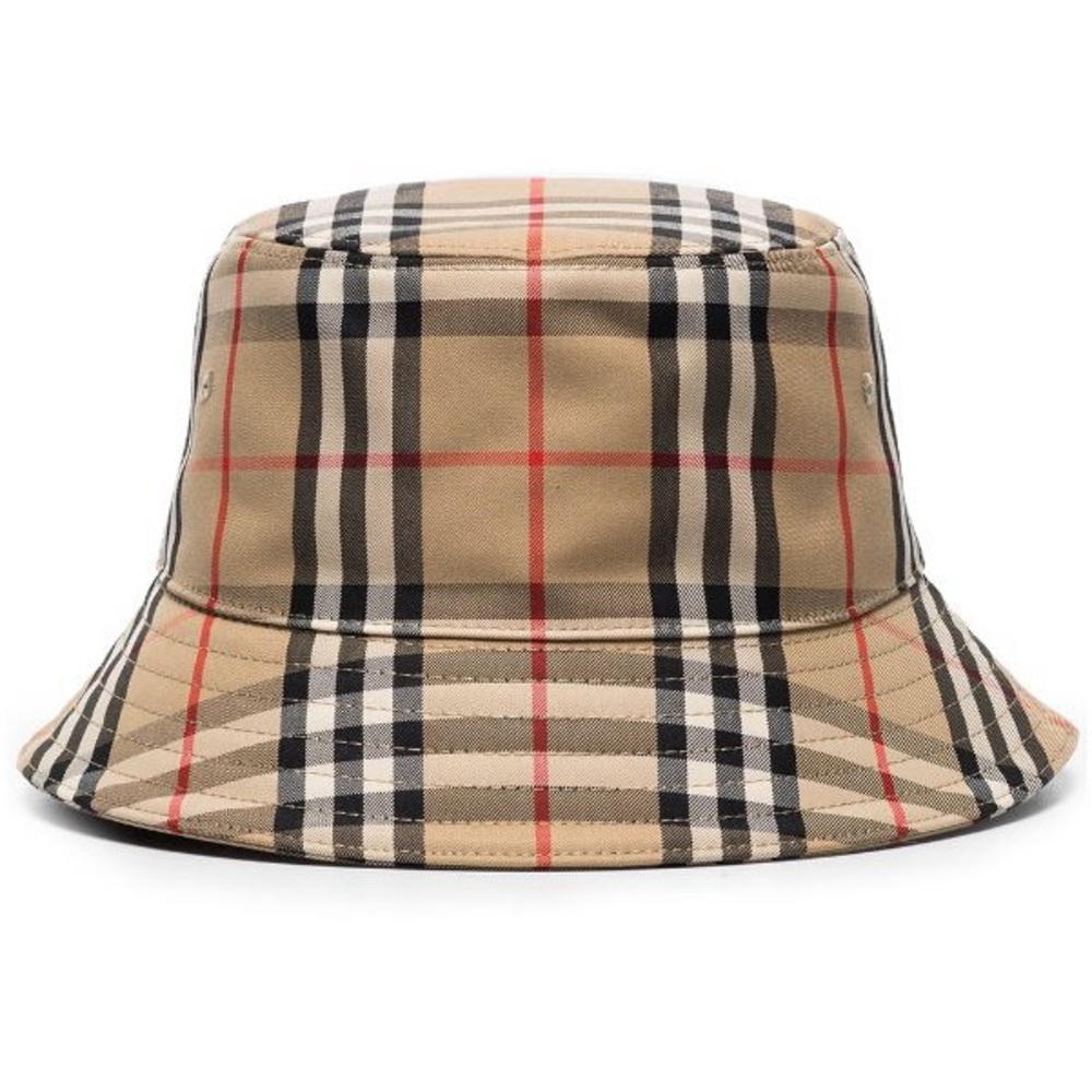 Vintage Check Technical Cotton Bucket Hat - M